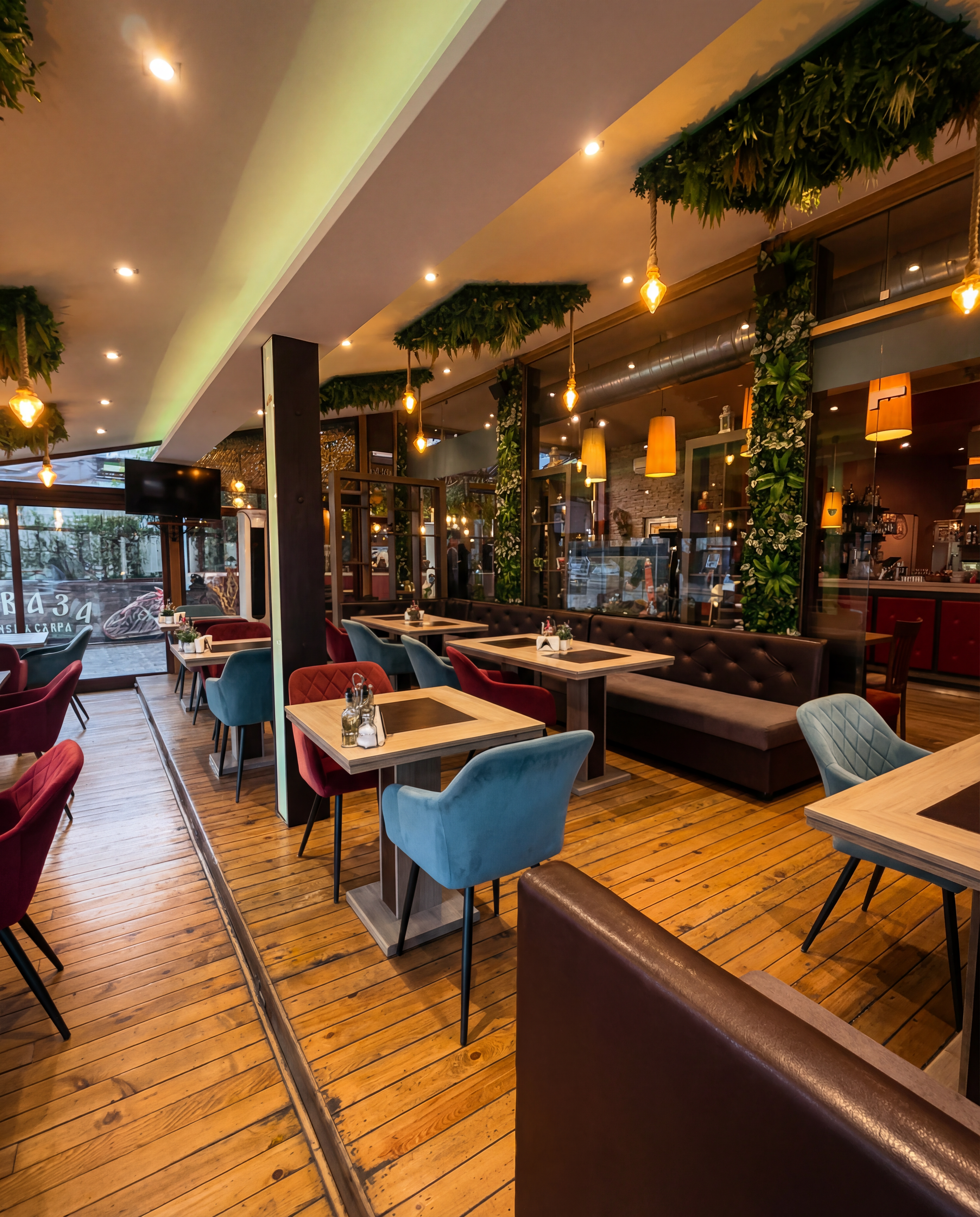 Restaurant bar and lounge area