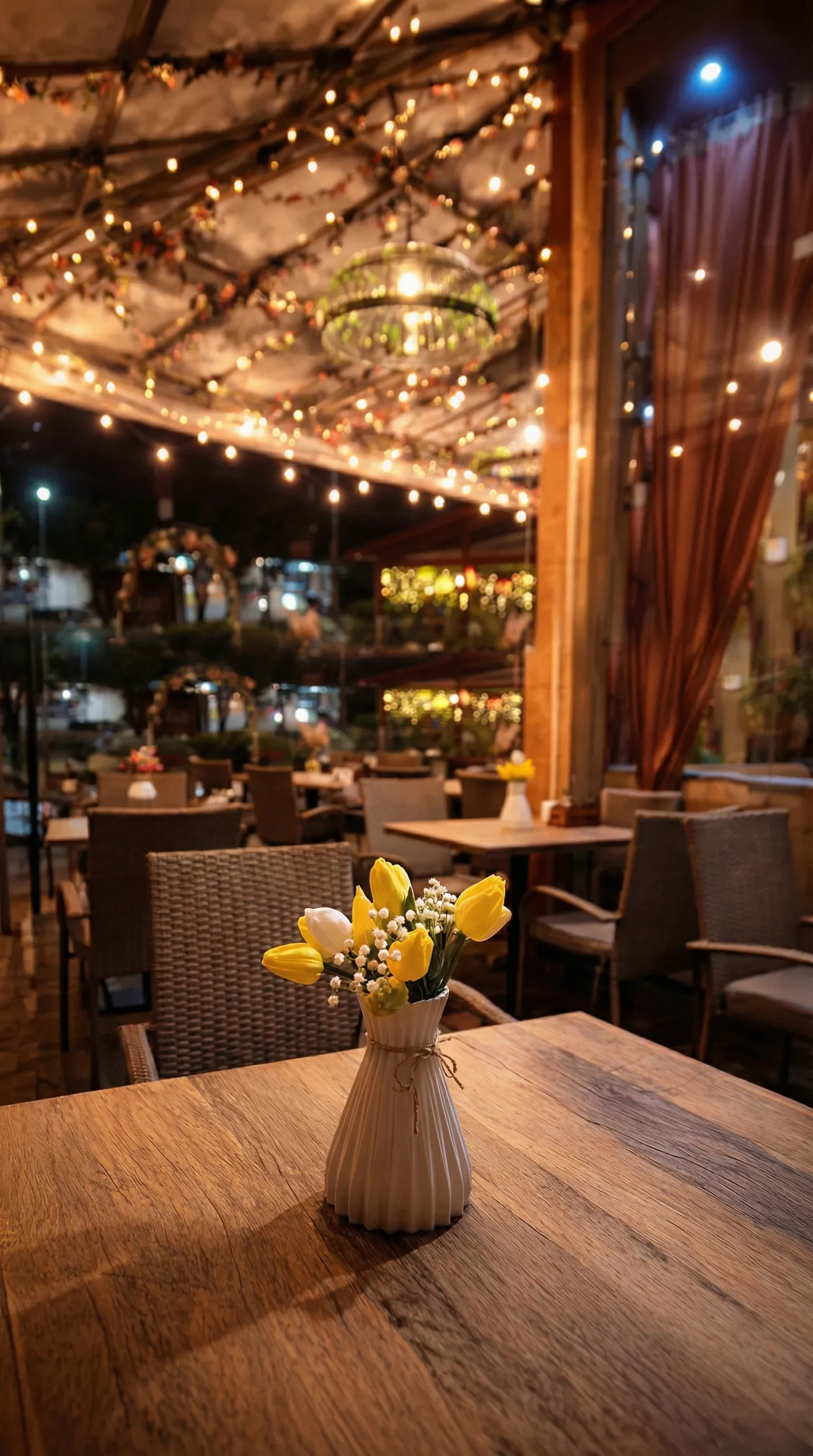 Интериор на ресторант Smile Bar & Dinner в Младост 2, София – вечерна тераса